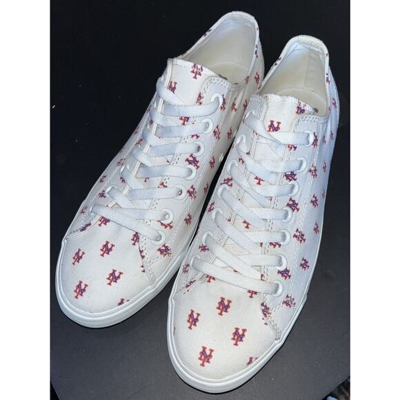 Row One Unisex New York‎ Mets canvas Logo Shoes Mens 9.5 Woman’s 11
